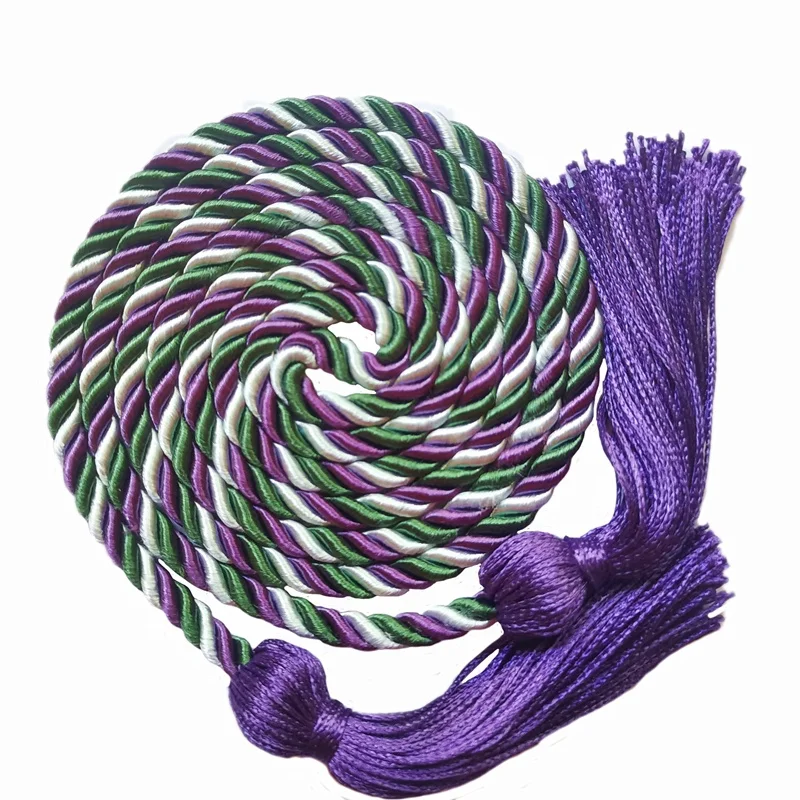 Purple/oliver/silver  multicolor graduation cords graduation cord graduation honor cords