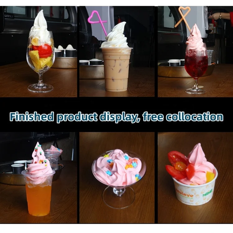 portable Quality smart automatic 1000l morocco table top natural fruit nozzle soft serve ice cream making machine 5 flavours