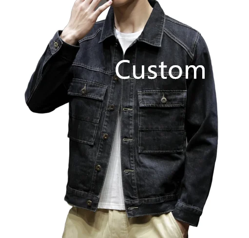 SS20 дешевая негабаритная Потертая джинсовая куртка для мужчин