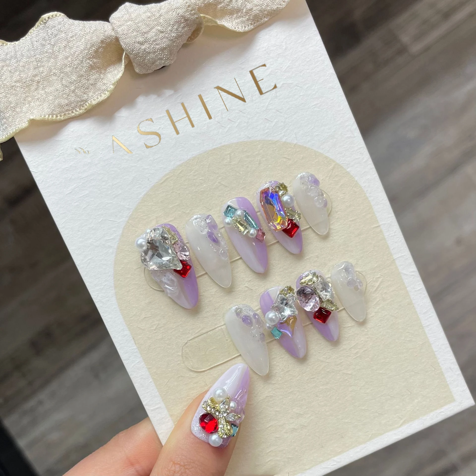 LASHINE Press On Nails Artificial Nails For Woman False Nails Short Long Custom Private Label 10pcs Soft Gel