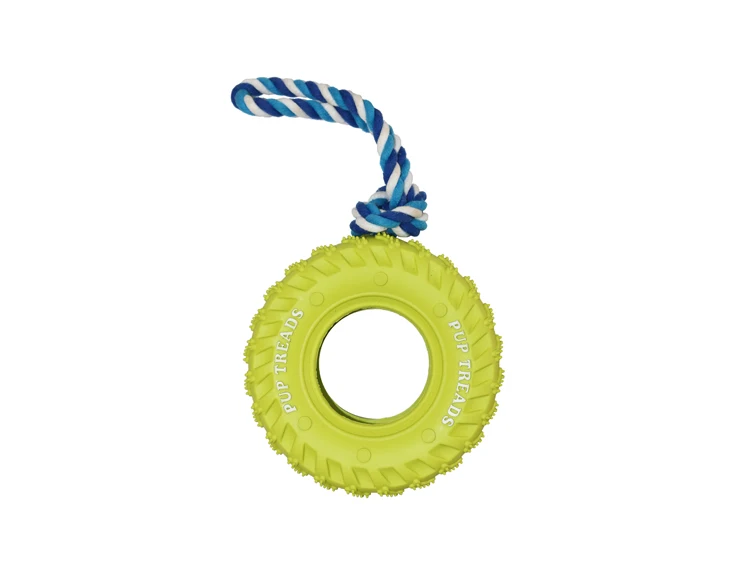 Thinkerpet Durable Rubber Rope Chewy Cheap Pet Tire Dog Toy