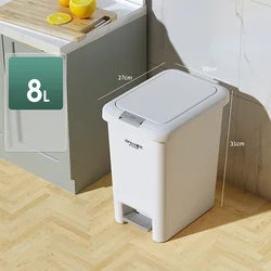 XingYou Foot Operated Pedal  garbage bin Plastic  Waste Bins  Kitchen Small Lidded Trash Can