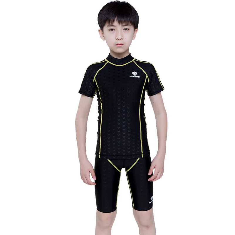 OEM Manufacturer High Quality Kids Bathing Suits Baby Short Sleeve 2 Piece Kids Boys Child Teen Boys In Swimwear