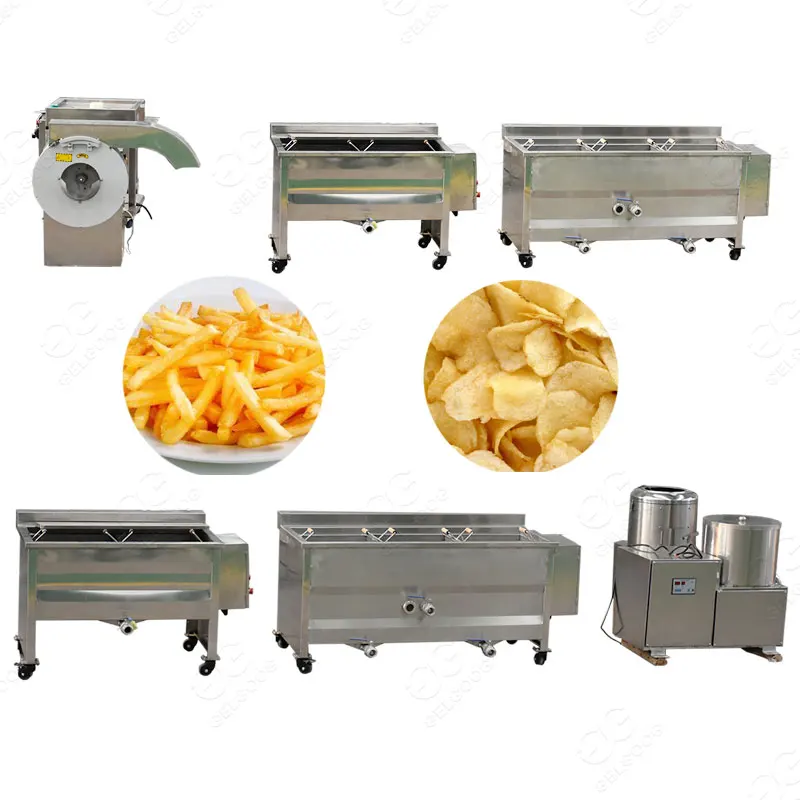 Factory Equipment Machines Plant Cost Frozen French Fries Fresh Production Line Sweet Potato Chips Making Machine Price