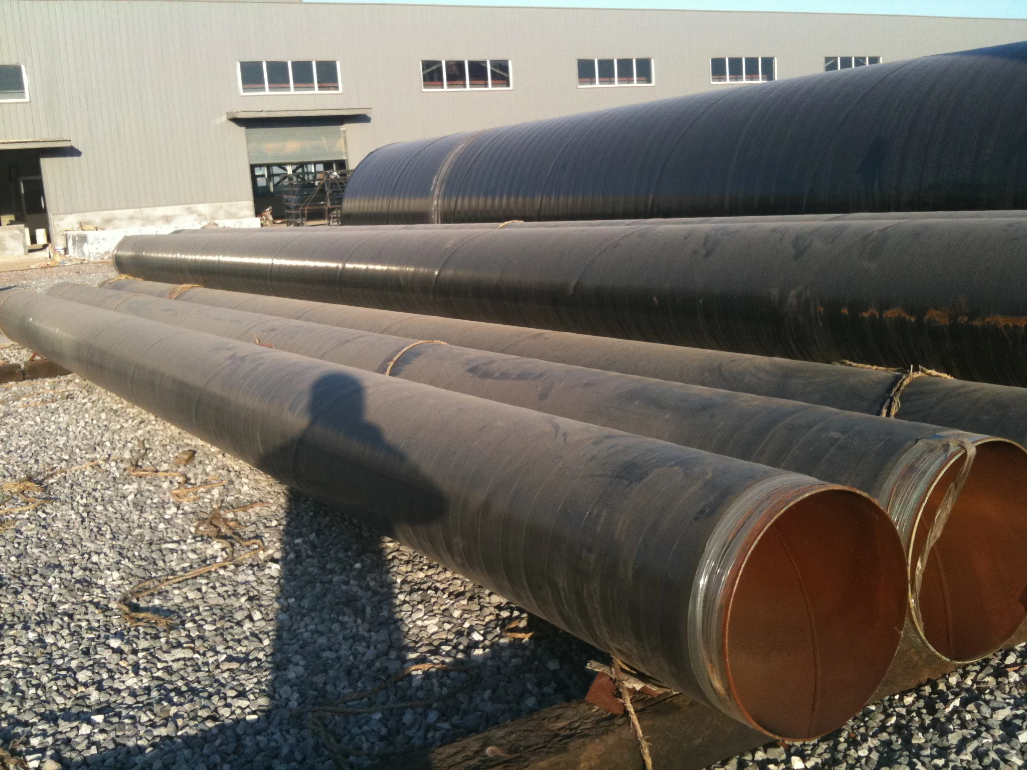 EN10025 S355 Construction Used Black Spiral Carbon Welded SSAW Steel Pipes