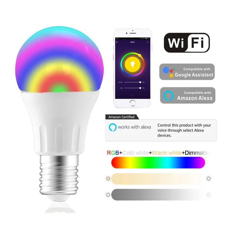 Ctorch Remote Control Cool Change Color Light Lamp 7w 9w 12w Wifi rgb Led Smart Bulb