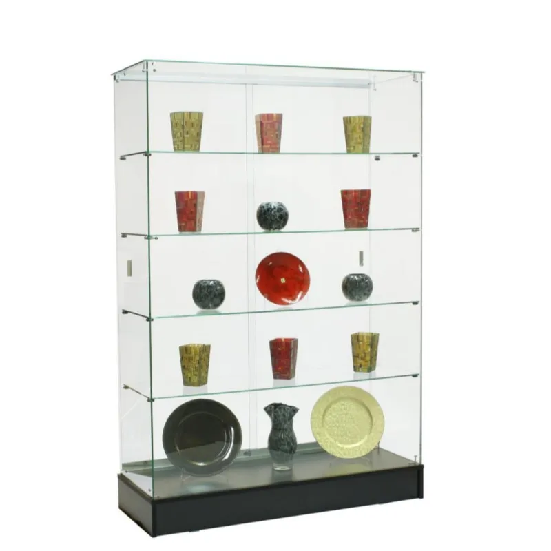 New Modern Products Showcase Glass Display Rack LED Lighting of Makeup Souvenir Arrange in the Showcase