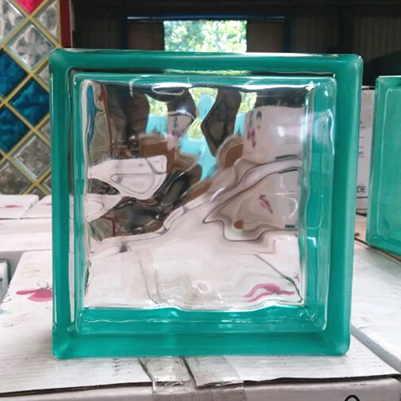 Transparent Glass Brick Manufacturer 190x190x80mm Crystal Art Building Clear Hollow Glass Block