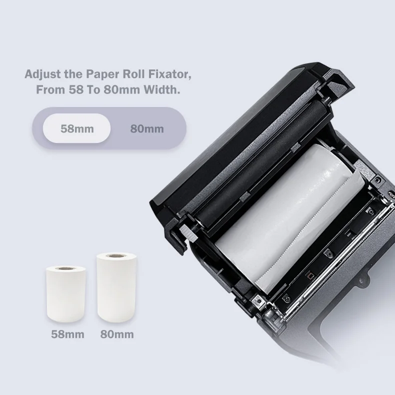 Android 12 Handheld Wireless 4g Android Pos With 80mm Printer And Stqc Fingerprint For Nfc Retail And Pos System