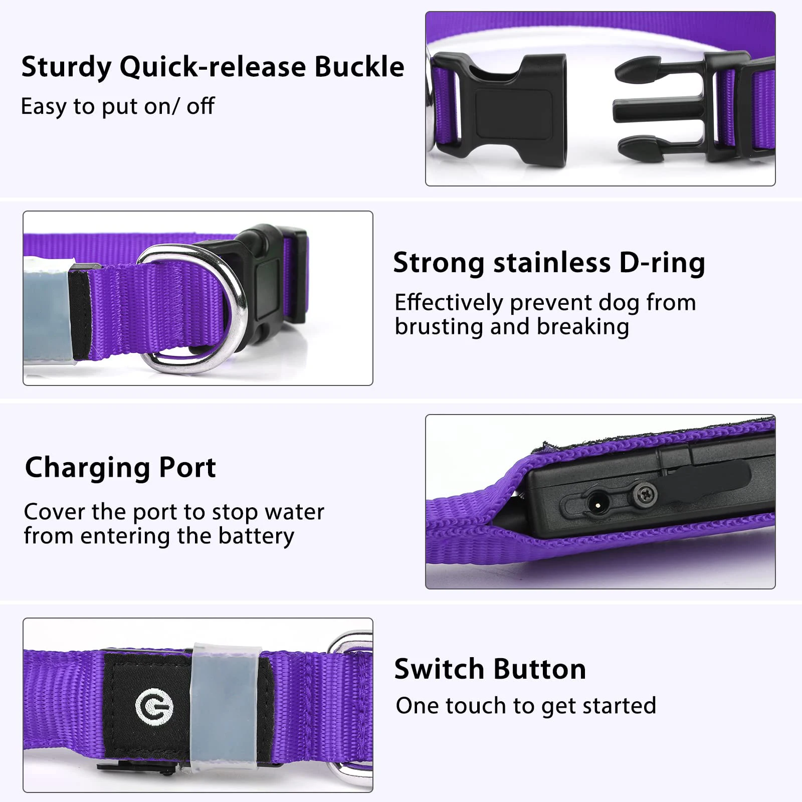 Перезаряжаемый USB-ошейник для собак