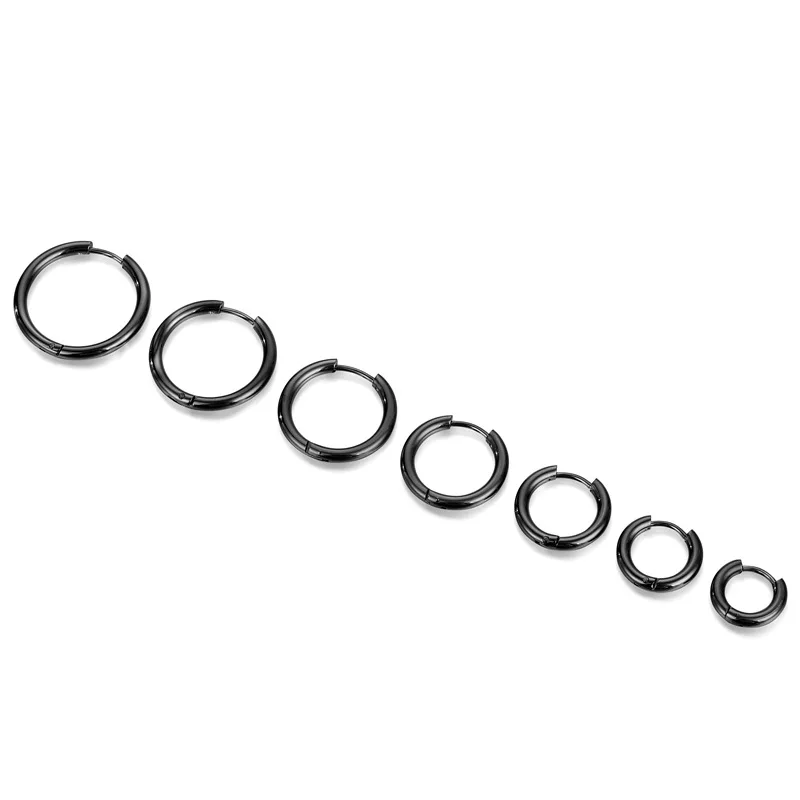 Fashion 1pc Women Man Piercing Ear Cartilage Tragus Simple Thin Circle Ear Buckle Stainless Steel Small Huggie Hoop Earrings