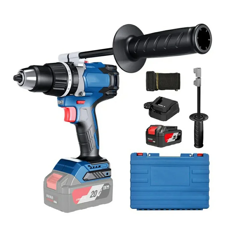 Professional Industrial DIY Multifunction Rechargeable Cordless Impact Electric Drill Power Tools