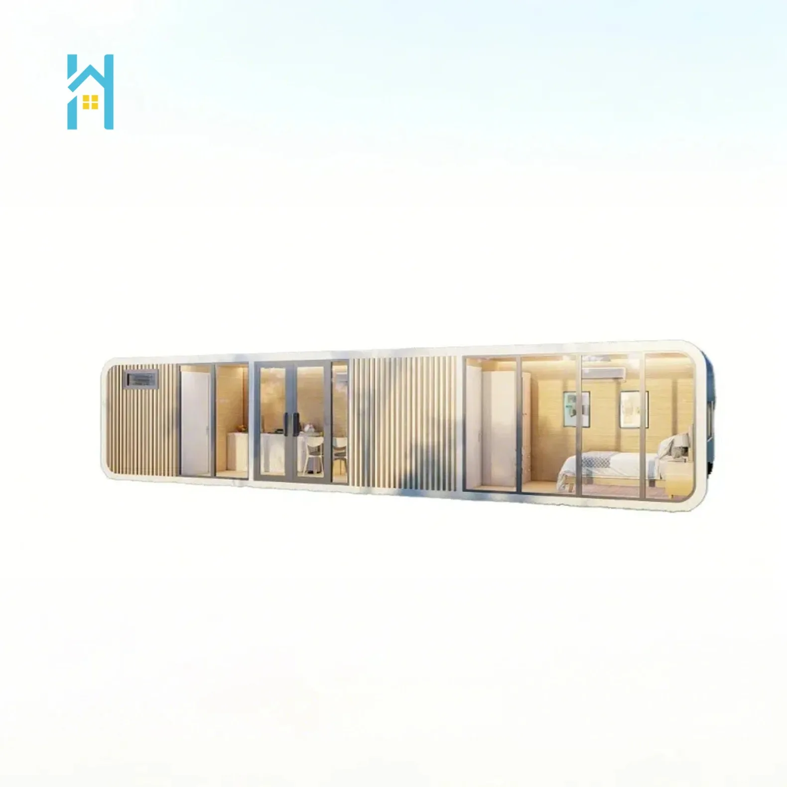 20ft 40ft модульный сборный крошечный дом контейнер офисный портативный мобильный домик Apple Home Pod