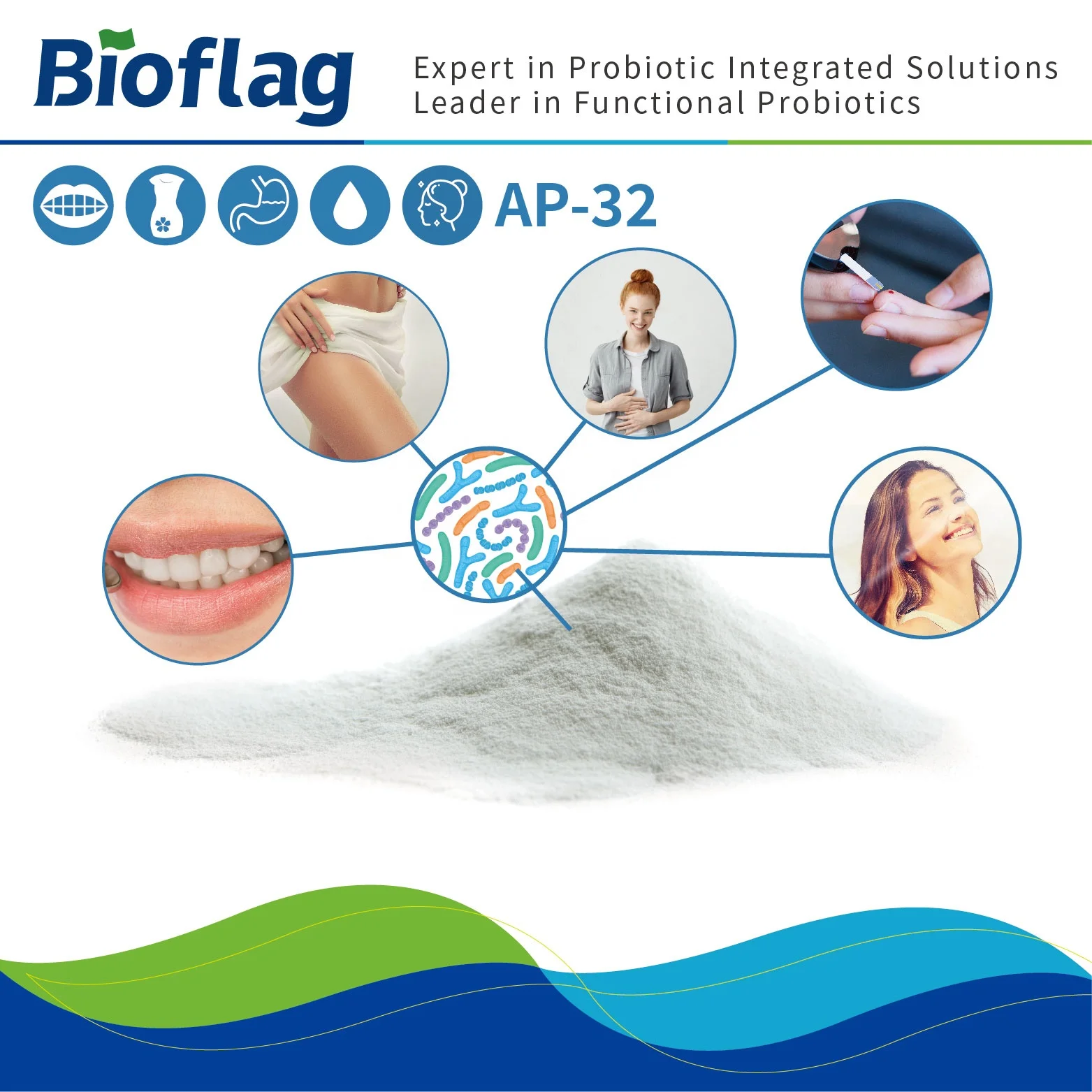 Vitamin added Probiotics for Stomach Ulcer treatment Lactobacillus salivarius AP-32 Vaginal pH balance