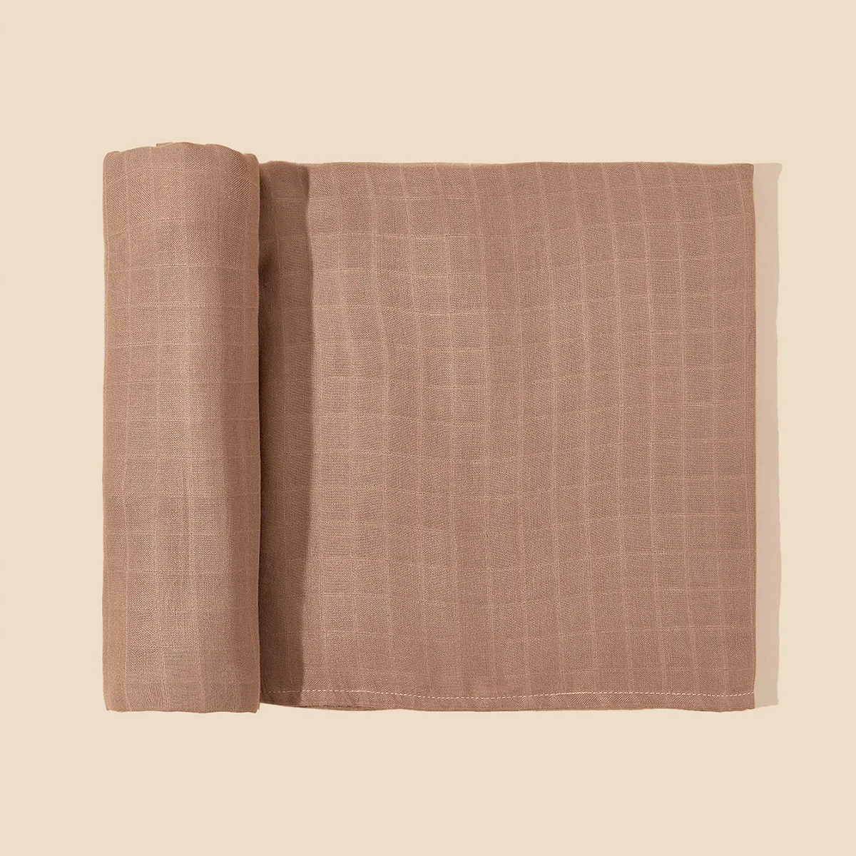 Мягкое бамбуковое хлопковое однотонное детское муслиновое одеяло из дышащего бамбукового волокна