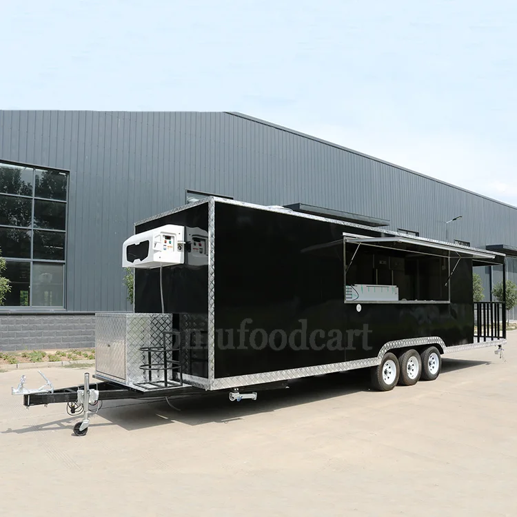 Hot selling mobile food cart franchise truck trailer for