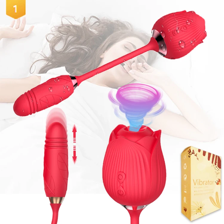 Новинка 2021, дропшиппинг, двойная Роза, 2,0, лижущий язык на присоске, вагинальное сосание, точка G, секс-игрушки для взрослых, секс-игрушка для клитора, 2 в 1, розовый вибратор