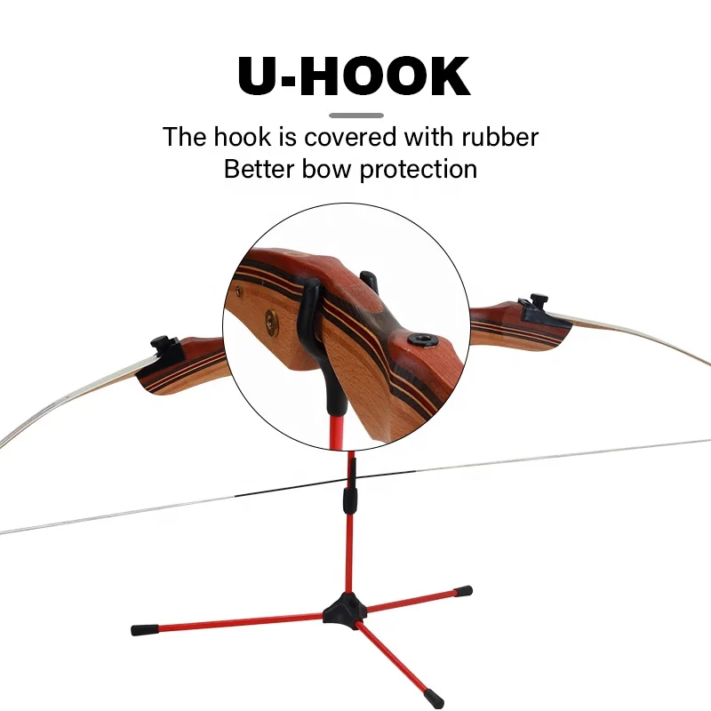 SPG Recurve Bow Stand Foldable Automatic Archery Longbow Compound Bow and Arrow Set Accessories Rack Legs Professional Holder