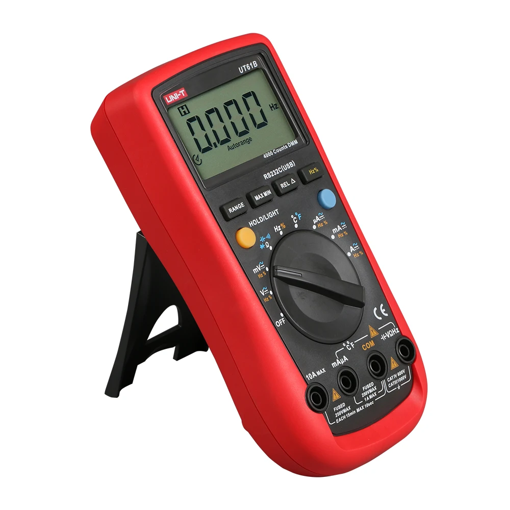 Цифровой мультиметр UT61B высоконадежный ампервольтметр с дисплеем для измерения температуры и низкого напряжения защита от