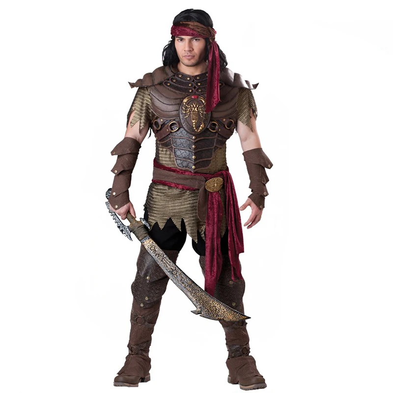 FAMOUS spartan fancy halloween costume adult man cosplay hero costume Roman gladiator costume