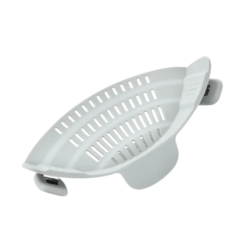 Hot Sale pots or bowle Snap N Silicone Strainer Water Drain Basket clip on strainer