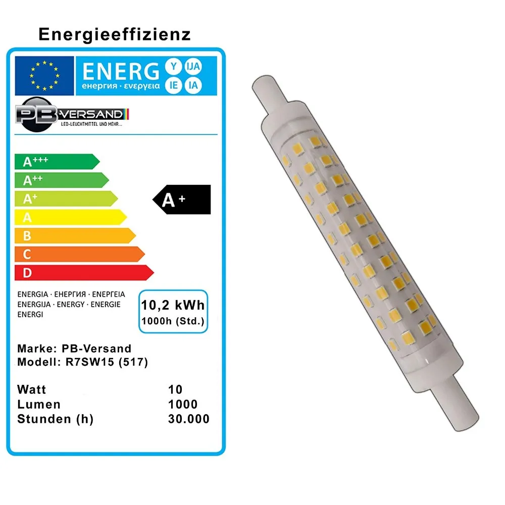 drop shipping 360degree dimmable led r7s 10w 15x118mm j118 dimmable 120v 230v  led lamp bulb r7s led 1000lm led china