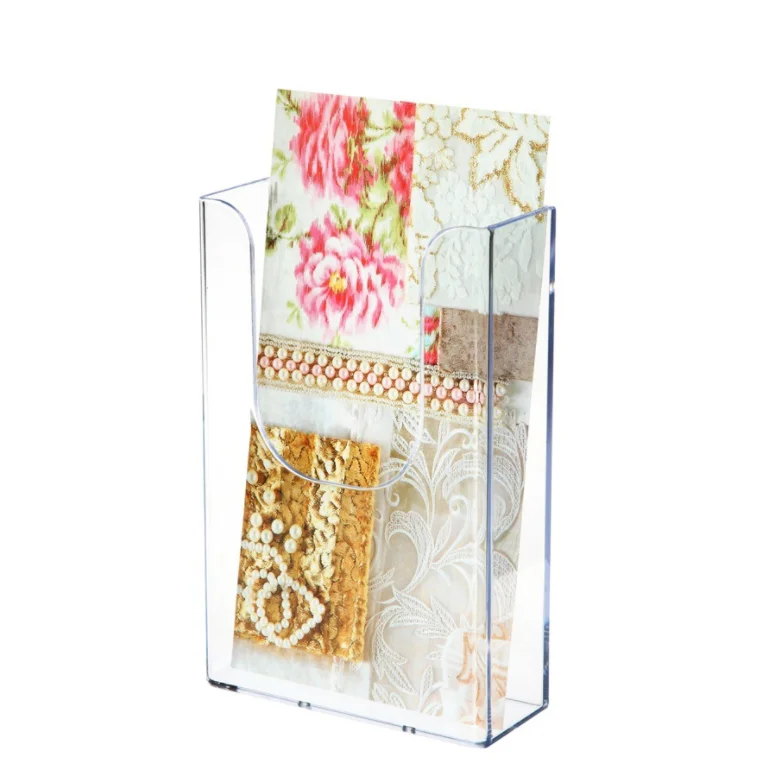 A4 size wall-mountable data display documents receive acrylic box transparent directory display showcase