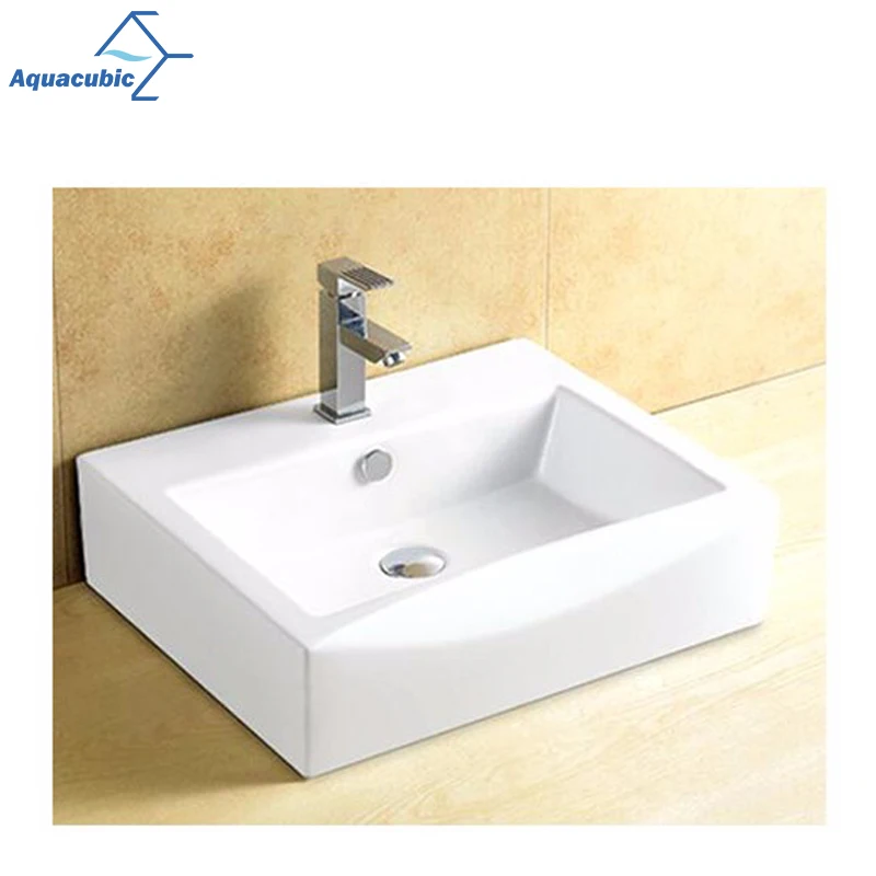 
Aquacubic Modern Small Size Counter Top Bathroom Ceramic Wash Basin  (60561322641)