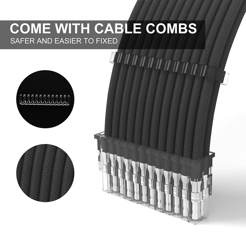 Cords Extension Psu Cable Extension Sleeve Cable Power Supply Cable Psu Cpu Rtx ATX Kit Pc Extension Cord Sleeved