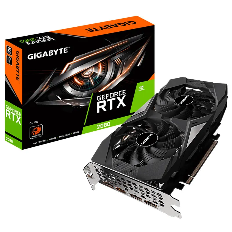Оптовая цена для машины видеокарта RTX 2060 Gigabyte Gddr6 графическая