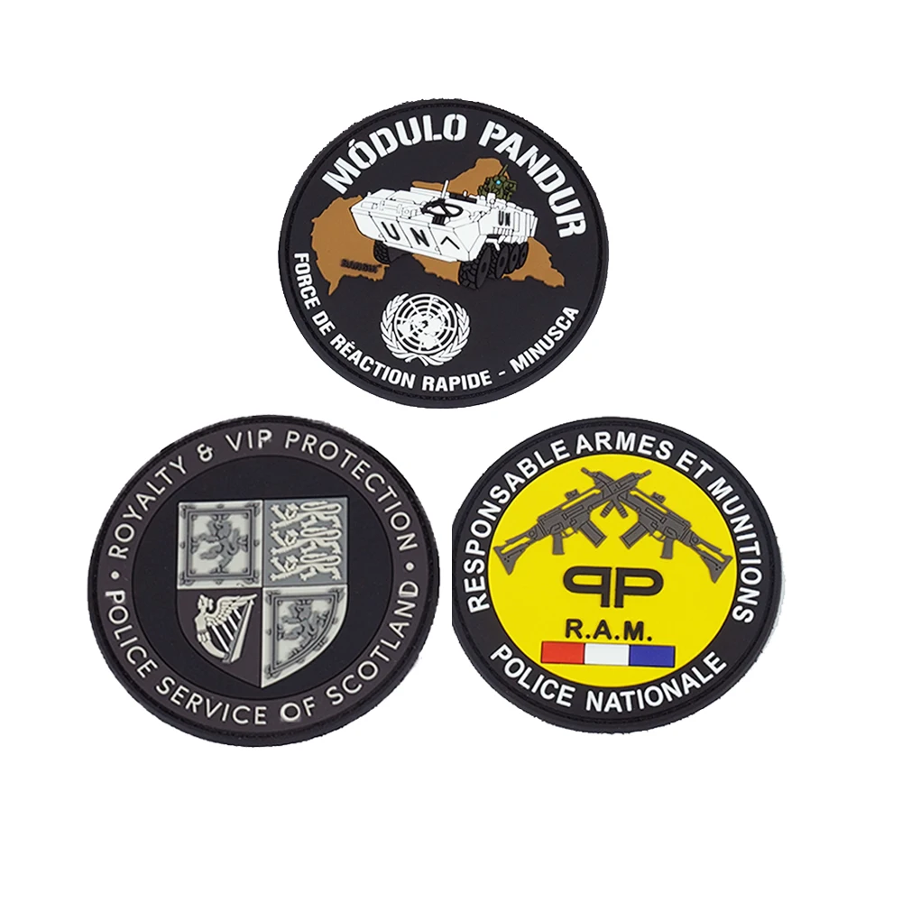 Animal Logo Flag tactical series 3d2d custom iron on for hats embroidery patches custom  pvC rubber patch
