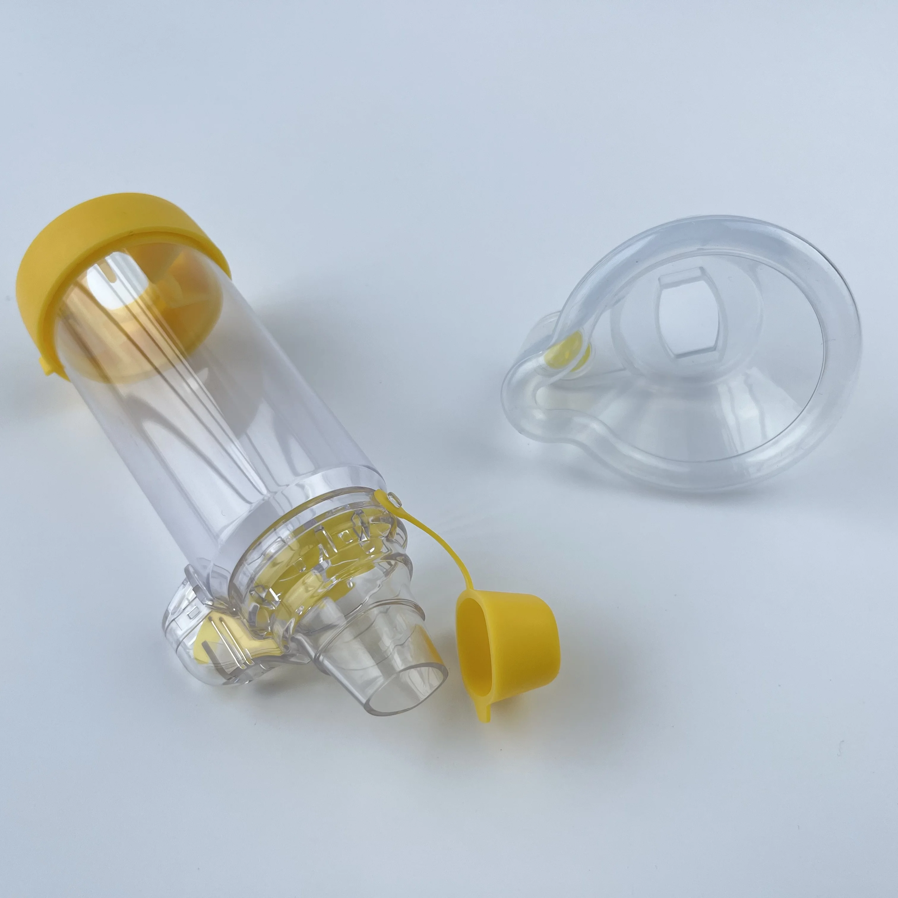 Inhaler spacer with silicone mask for Asthma Aerosol Chamber Mdi Spacer for Asthma Therapy