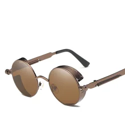 Steampunk Sunglasses Men Oval Sun Glasses Mirror Eyewear For Unisex Gothic Glasses UV400