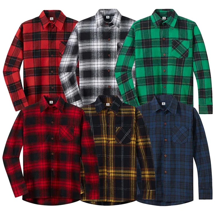 2-14 Years Toddler Boy Flannel Shirt 100% Cotton Christmas Boys Plaid Flannel Shirt Kids Flannel Button Down Shirts