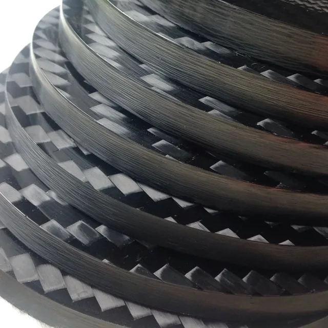 Popular Jewelry Carbon Fiber Mens Ring Use Curving Weave Thick Carbon Fiber Plate Accessories 8mm 10mm 20mm