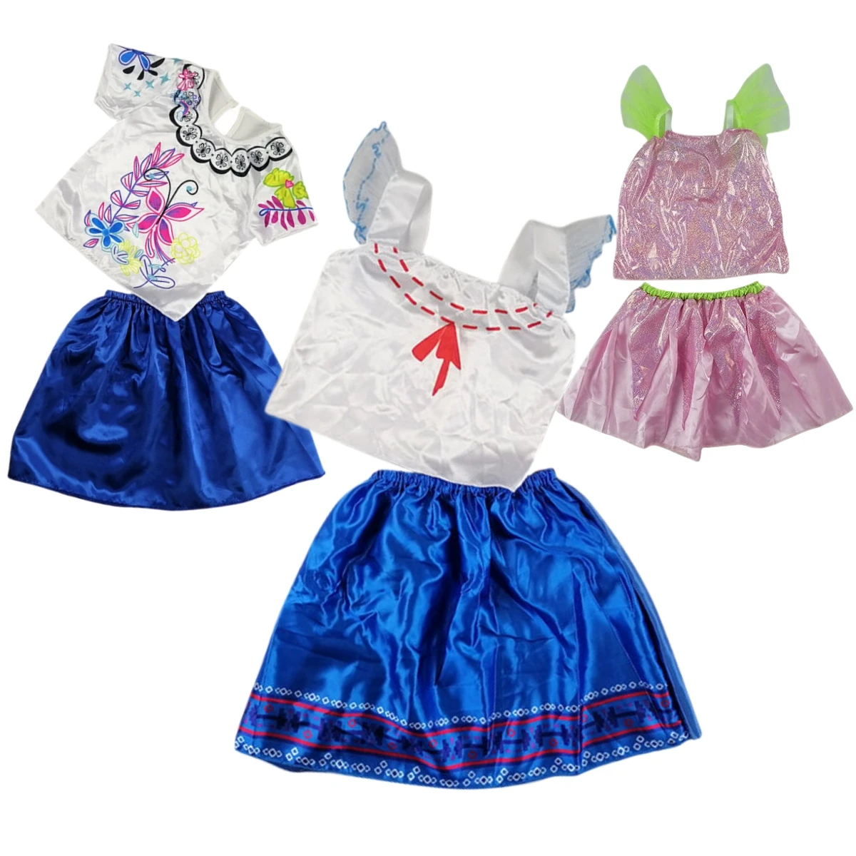 Anime Movie House Full Of Magic Luisa Madrigal White/Blue short Skirt Suit Halloween Cosplay Costume Full Set girls outfit
