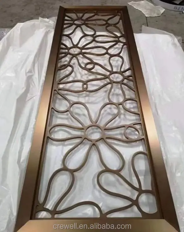 custom size factory direct interior design gold rose gold room partition wall divider