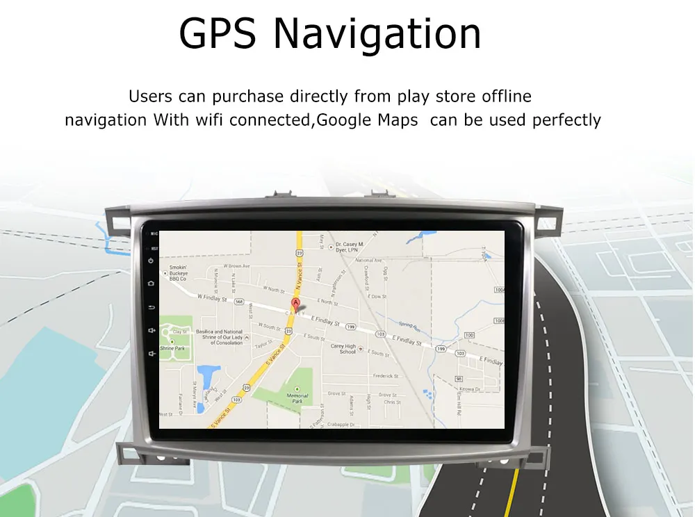 android10 Car multimedia player for Toyota Land cruiser 100 200 VXR car radio GPS navigation stereo LC100 for Lexus LX470 05-07