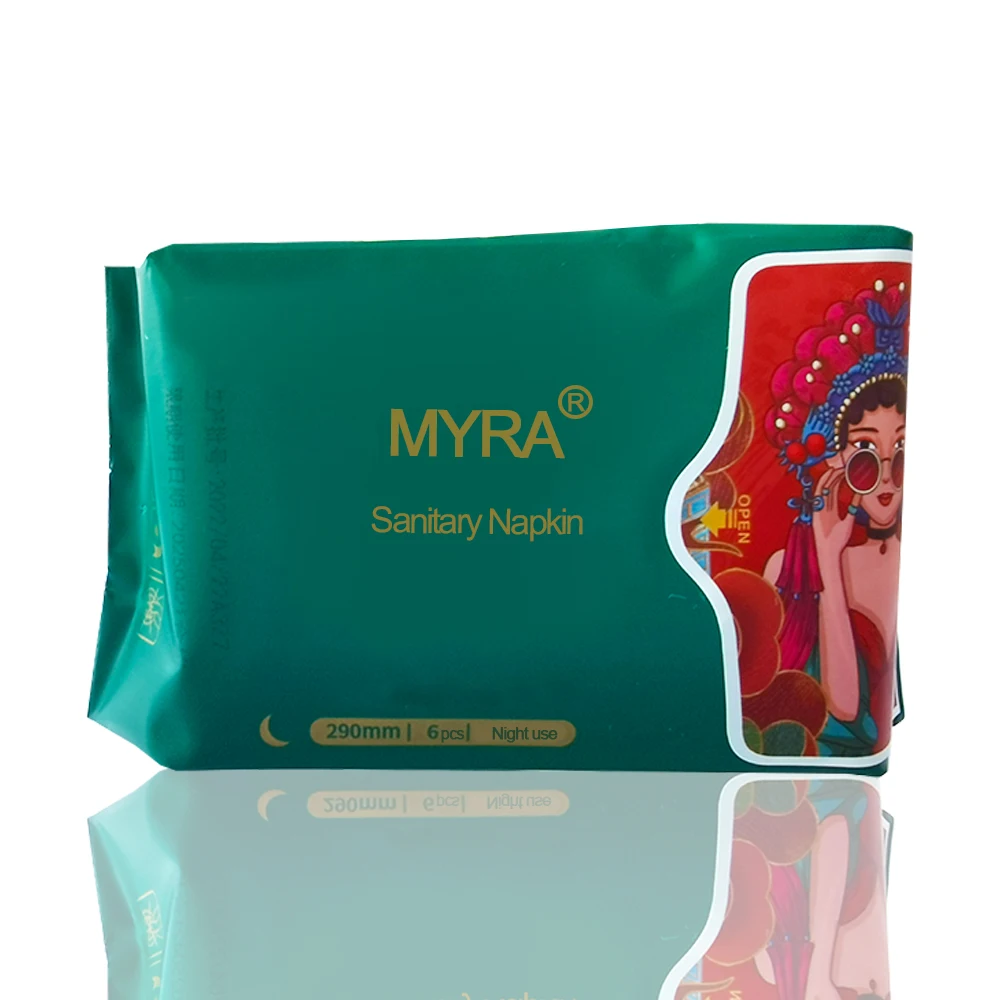 MYRA Private Label Serviette Hygienique Free Sample Ultra Thin And Super Absorption Sanitary Napkin For Ladies Sanitary Pads