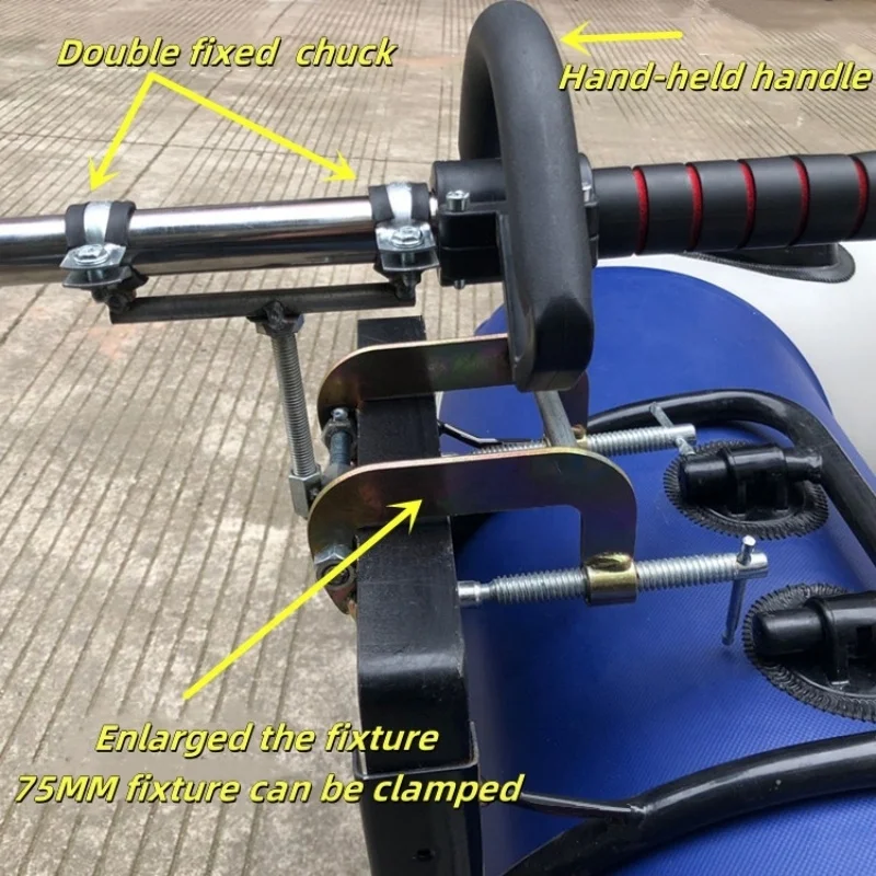 Propeller Handheld Thruster Outboard Motor Power Outboard Machine Aluminum Blade Kayak Charging Hang Machine to Upgrade