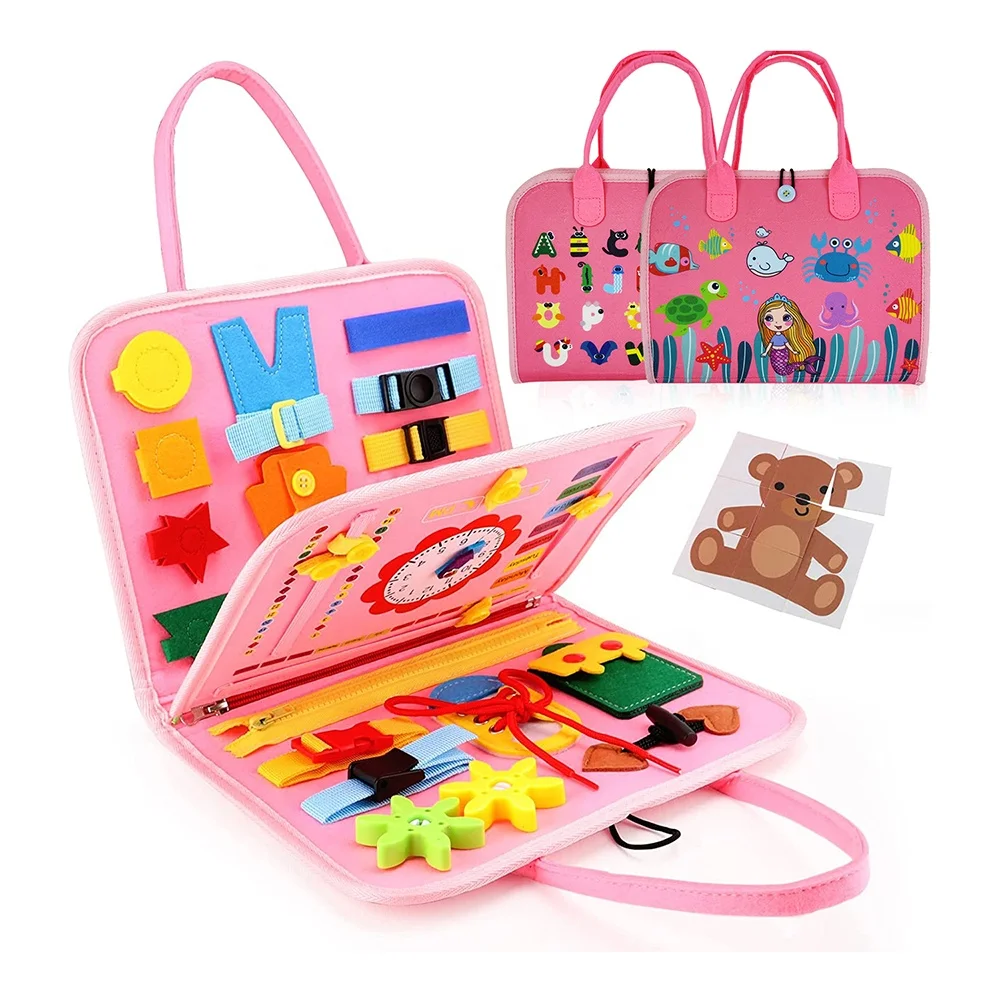 Montessori Toys Educational Activity Developing Sensory Board Busy Board  for 1 2 3 4 5 years old kids