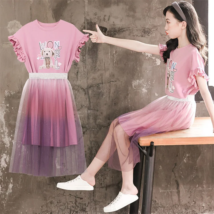 Outong Girl Wear Toddler, Summer Evening Party Top And Short Skirts Dresses 2pcs Outfits/