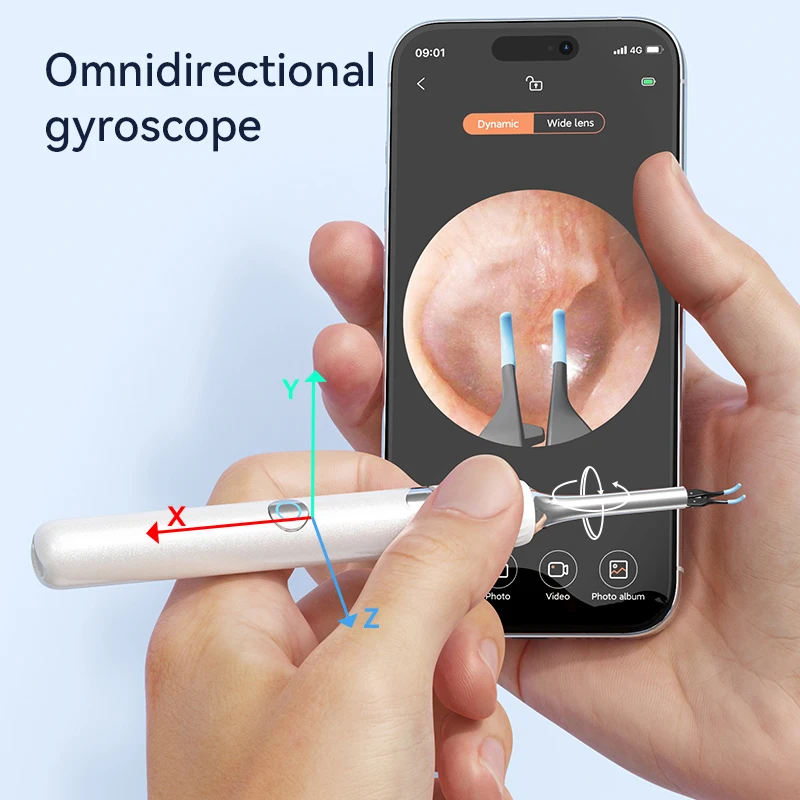 SUNUO New Arrive S3 Pro Tweezers 4 in visual ear camera wifi HD 1080p ear scope endoscope ear wax cleaner remover Videoscope