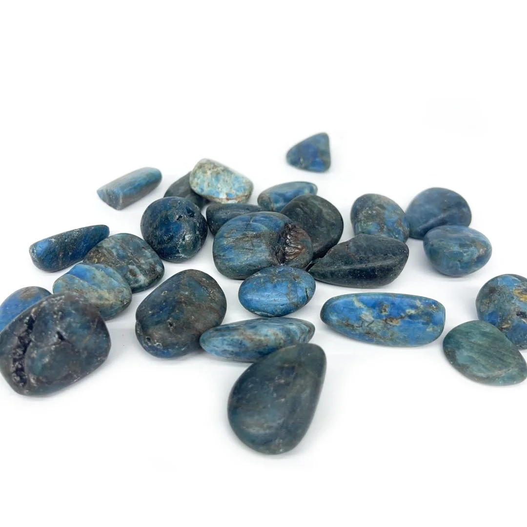 Bulk Wholesale Natural Crystal Quartz Blue Apatite Tumbled Stones Gemstone Gravel Tumble Stone For Healing Stones Decoration