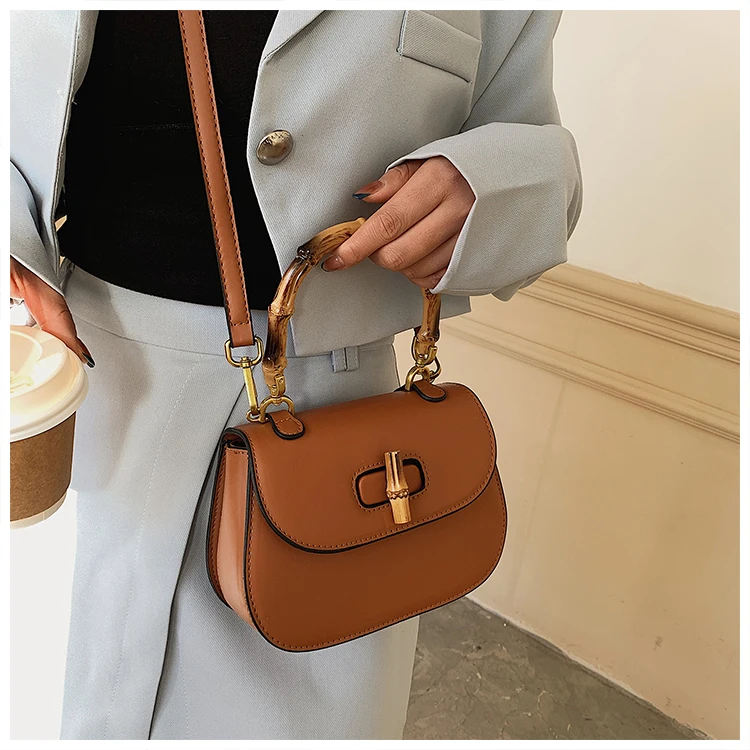 Hot sale Bamboo Handle Purses Girls Luxury Fashion Hand Bags Young Lady Popular Designer Handbags For Womannew