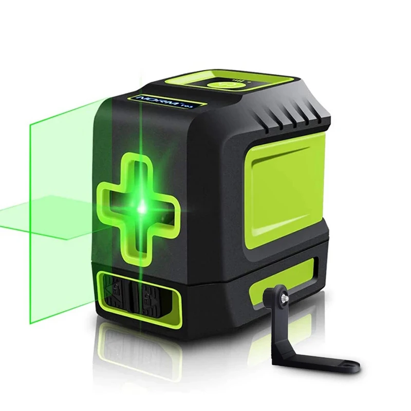 Mini 2 Cross Lines Laser Level Green Beam Self-Leveling Laser Level with Box