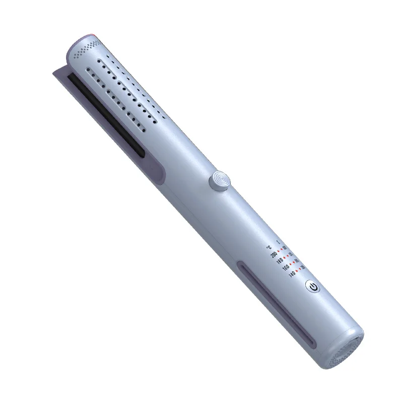 Portable Mini Hair Straightener 30 Seconds Rapid Warm up 2 and 1 Customized LCD Flat Plates 18W Safety Titanium Fast PTC Heating