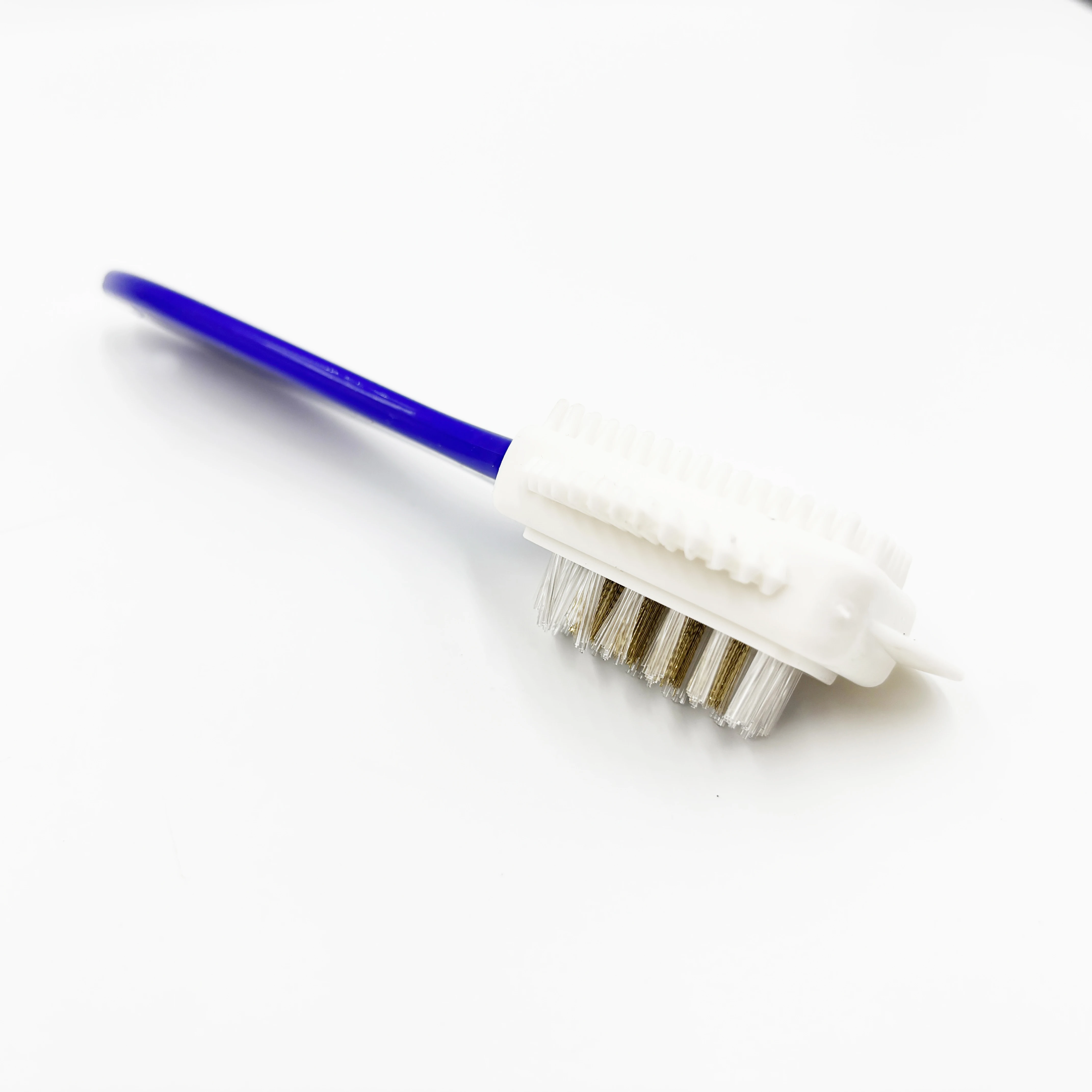 Factory Wholesale Custom Logo Three Sided Nubuck Suede Cleaner Brush Sneaker Shoe Cleaning Brush With Copper Wire