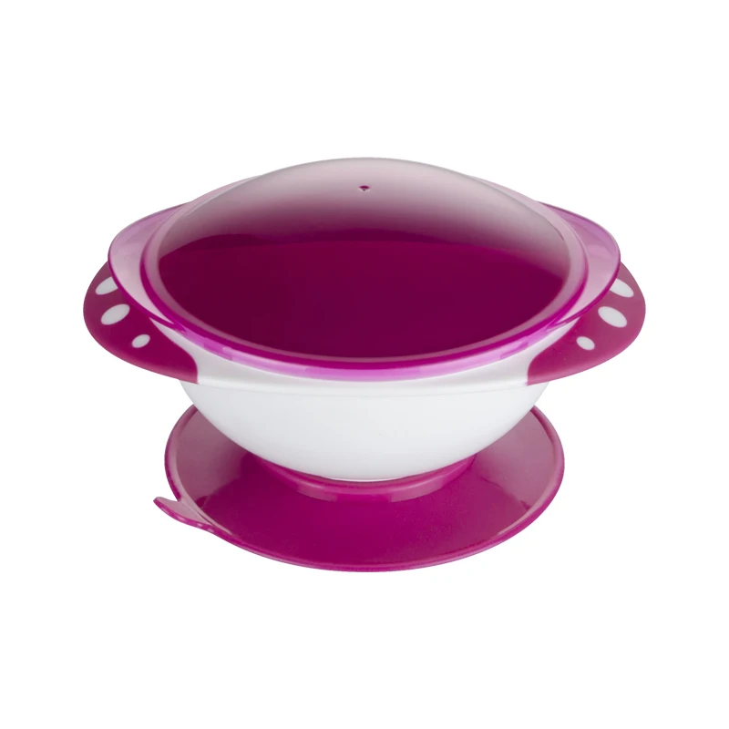 Multicolor Suction Bowls Plastic Lid for Baby and Toddlers BPA Free Food Grade Silicone Infant Dinnerware Bowl Feeding Supplies
