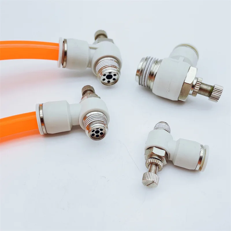 Air Cylinder Throttle Valve And Small Thread Pneumatic Quick Connector Speed Controller Fitting